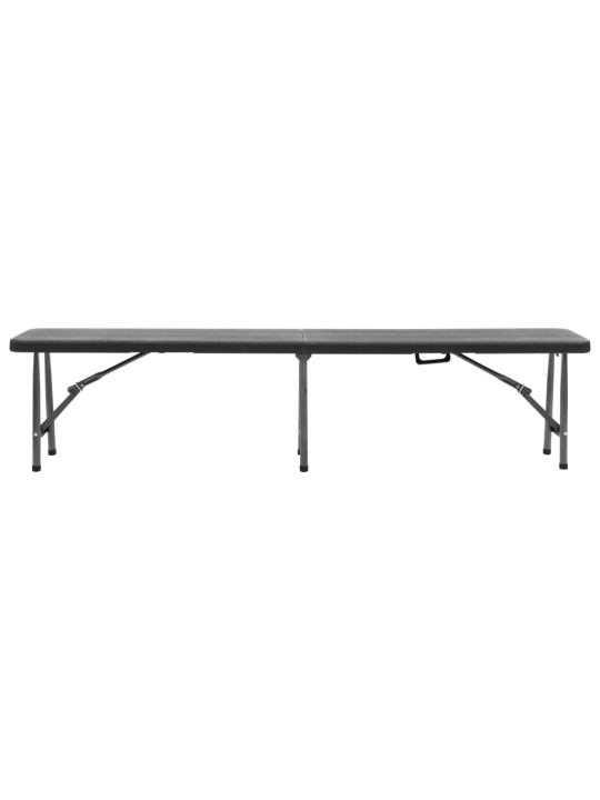 Skládací zahradní lavice 2 ks 180 cm hdpe černé