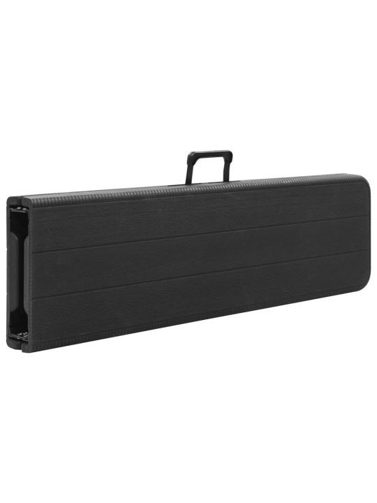 Skládací zahradní lavice 2 ks 180 cm hdpe černé