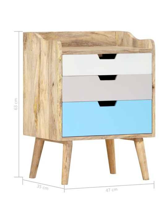 Noční stolek 47 x 35 x 63 cm masivní mangovníkové dřevo