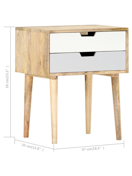 Noční stolek 47 x 35 x 59 cm masivní mangovníkové dřevo