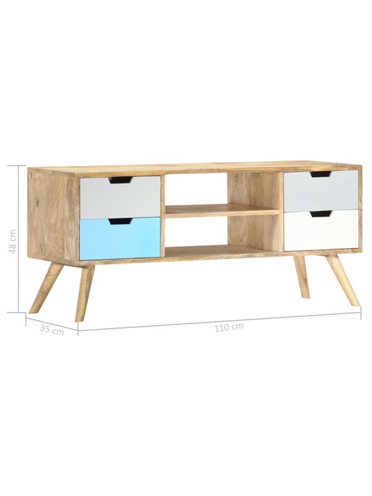 TV stolek 110 x 35 x 48 cm masivní mangovníkové dřevo