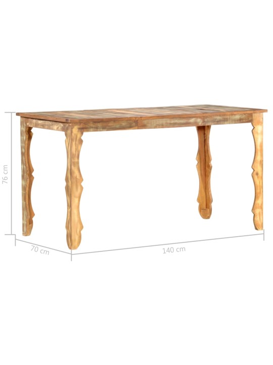 Jídelní stůl 140 x 70 x 76 cm masivní recyklované dřevo
