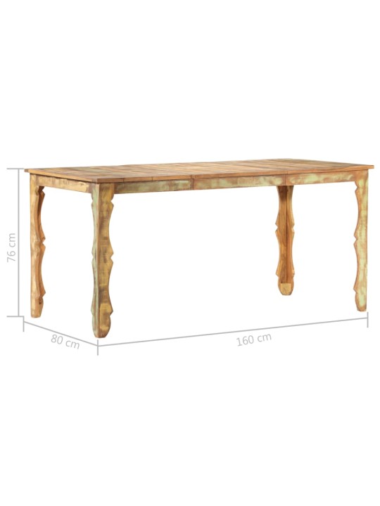 Jídelní stůl 160 x 80 x 76 cm masivní recyklované dřevo