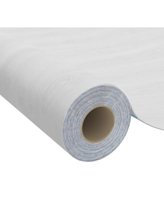 Samolepící tapety na dveře 2 ks bílé dřevo 210 x 90 cm PVC