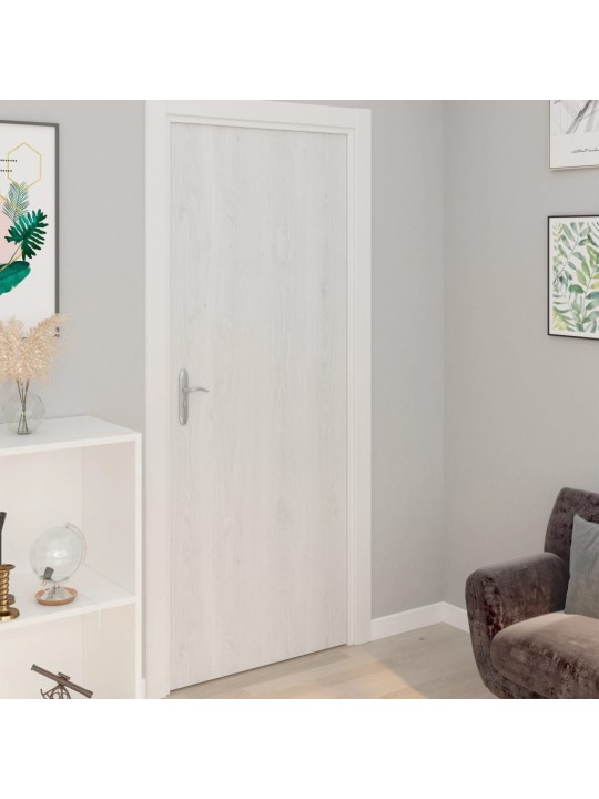 Samolepící tapety na dveře 2 ks bílé dřevo 210 x 90 cm PVC