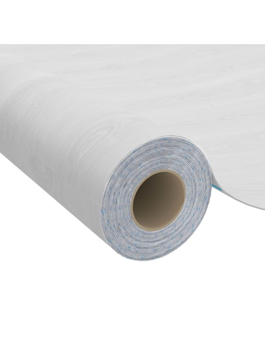 Samolepící tapeta na nábytek bílé dřevo 500 x 90 cm PVC