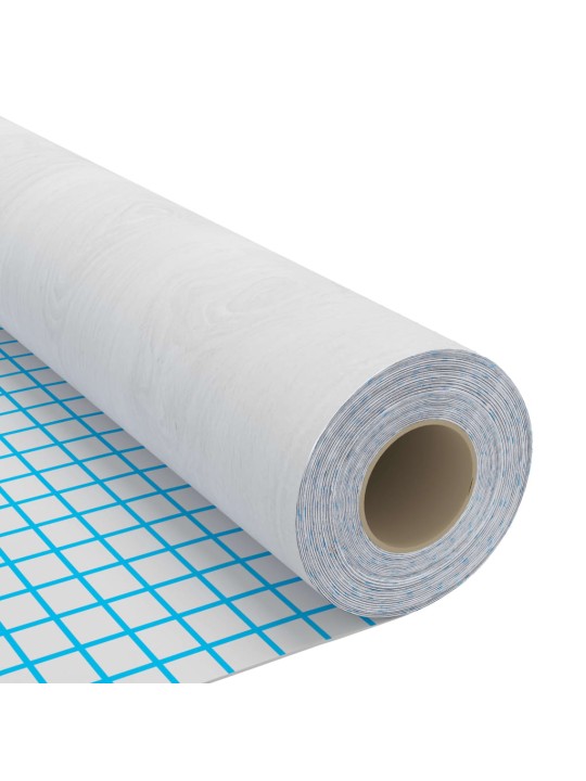 Samolepící tapeta na nábytek bílé dřevo 500 x 90 cm PVC