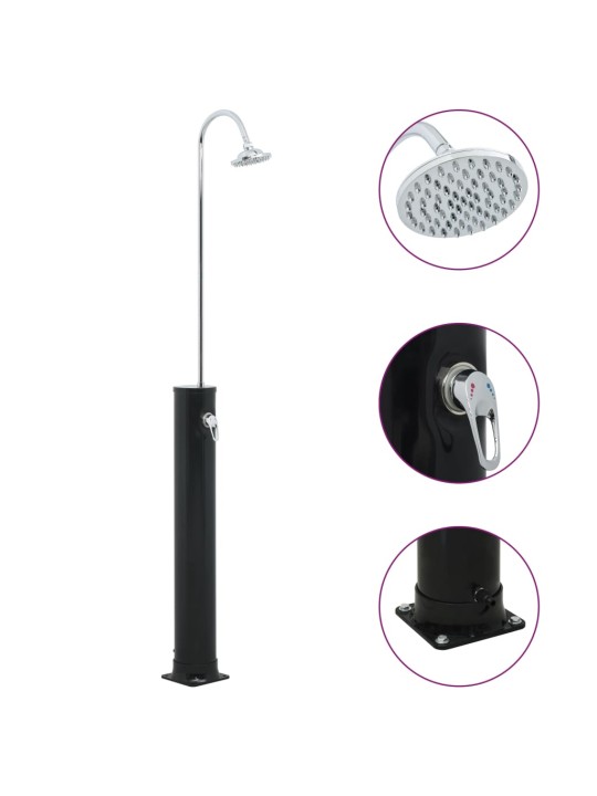 Solární sprcha černá 214 cm 20 l