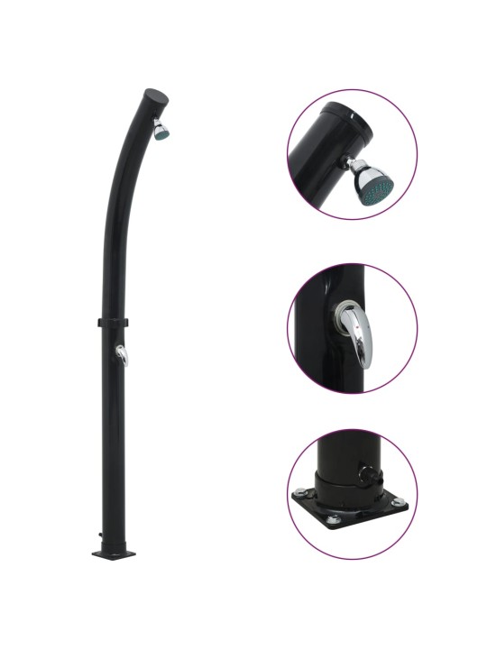 Solární sprcha černá 214 cm 20 l