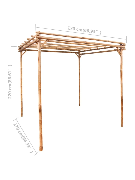 Pergola bambus 170 x 170 x 220 cm