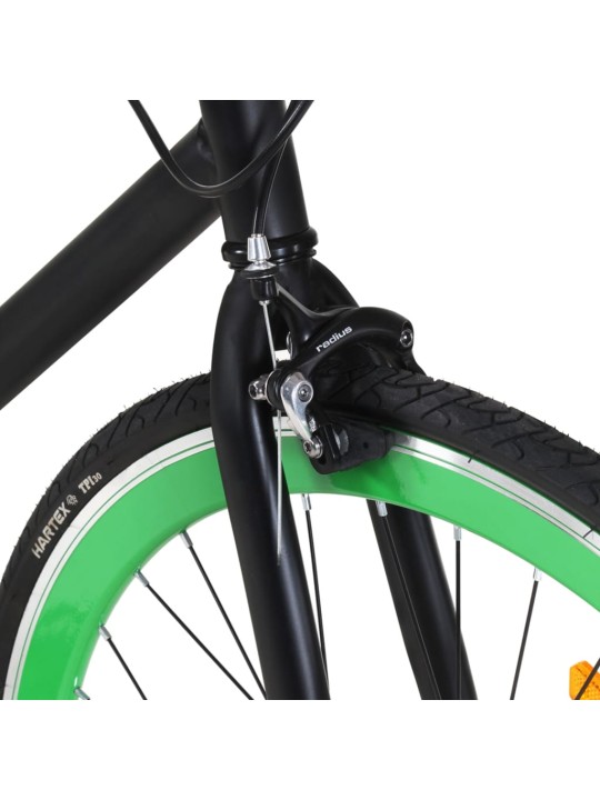 Kolo s pevným převodem černé a zelené 700c 51 cm