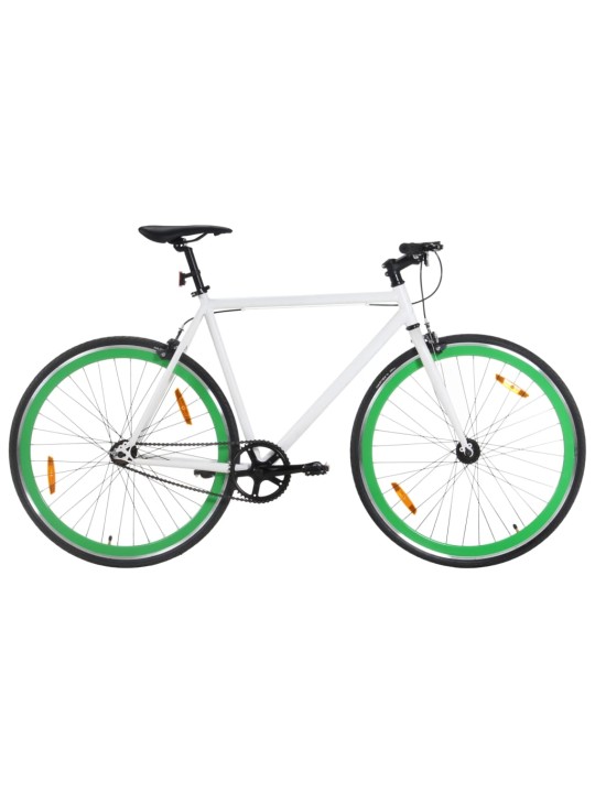 Kolo s pevným převodem bílé a zelené 700c 55 cm