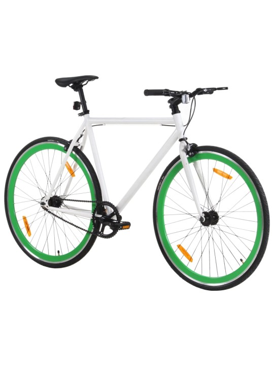 Kolo s pevným převodem bílé a zelené 700c 55 cm
