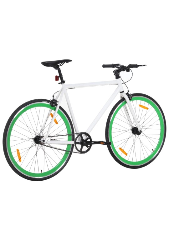 Kolo s pevným převodem bílé a zelené 700c 55 cm