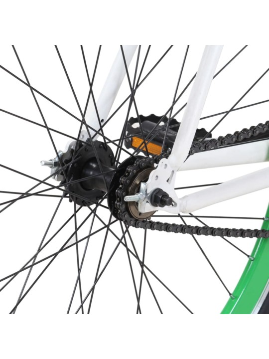Kolo s pevným převodem bílé a zelené 700c 55 cm