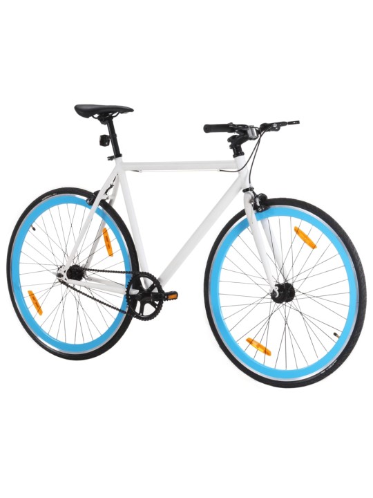 Kolo s pevným převodem bílé a modré 700c 55 cm