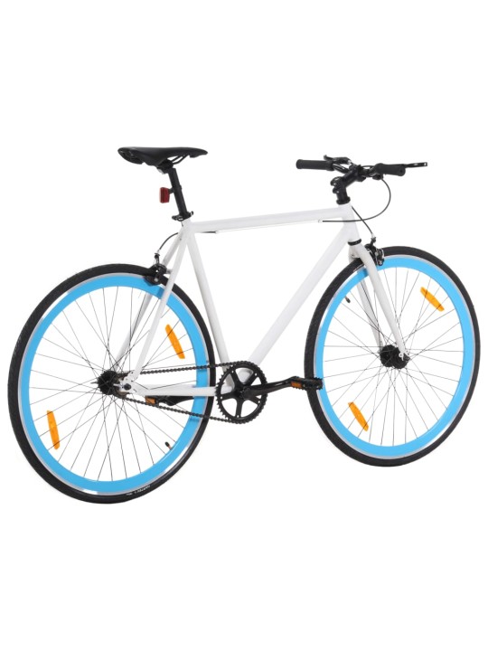 Kolo s pevným převodem bílé a modré 700c 55 cm