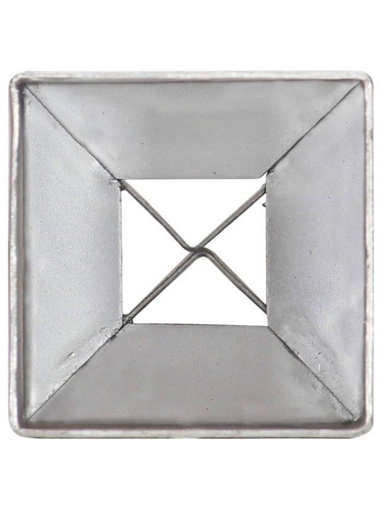 Kotvící hroty 2 ks stříbrné 7 x 7 x 75 cm pozinkovaná ocel