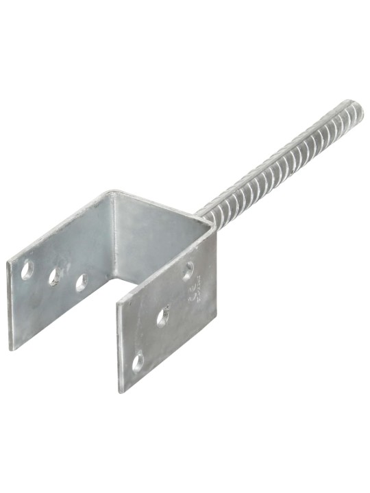 Plotové kotvy 6 ks stříbrné 7 x 6 x 30 cm pozinkovaná ocel