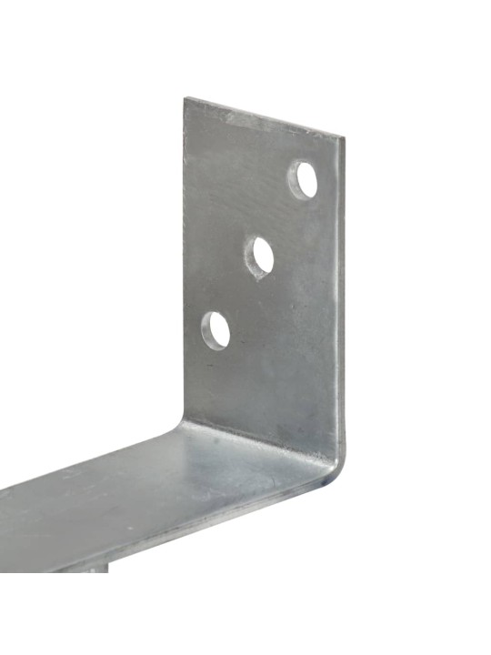 Plotové kotvy 6 ks stříbrné 7 x 6 x 30 cm pozinkovaná ocel