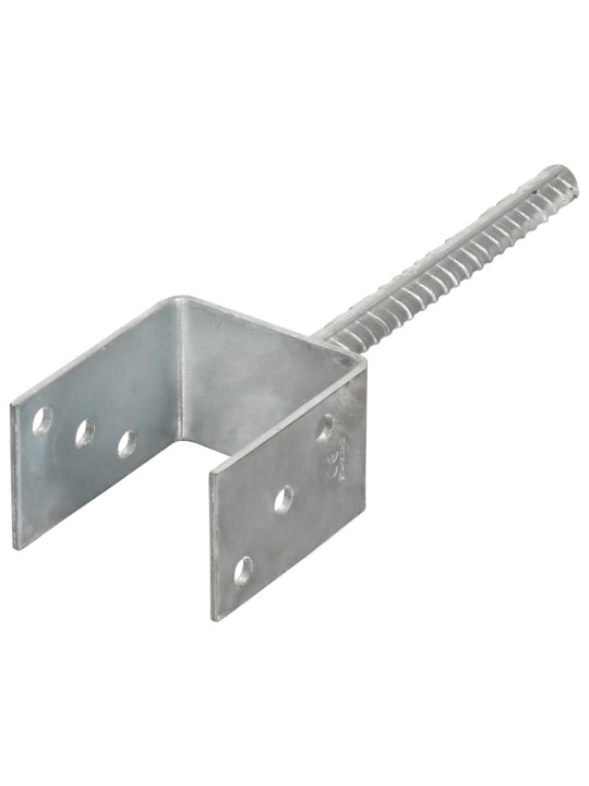 Plotové kotvy 6 ks stříbrné 8 x 6 x 30 cm pozinkovaná ocel