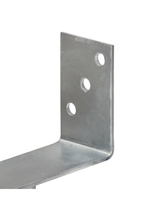 Plotové kotvy 6 ks stříbrné 8 x 6 x 30 cm pozinkovaná ocel