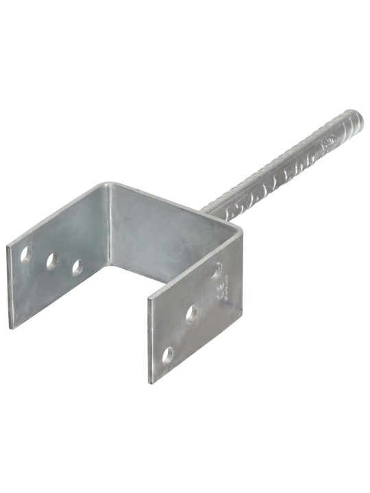 Plotové kotvy 6 ks stříbrné 10 x 6 x 30 cm pozinkovaná ocel