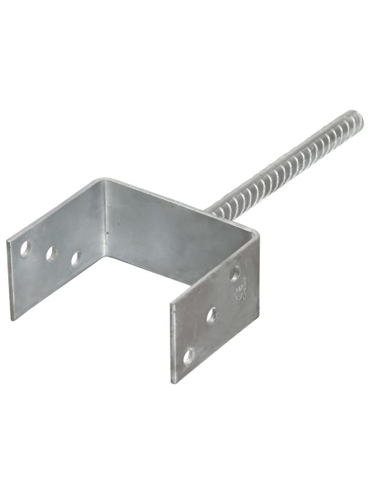 Plotové kotvy 6 ks stříbrné 12 x 6 x 30 cm pozinkovaná ocel