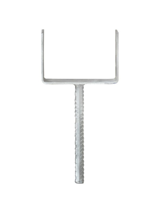 Plotové kotvy 6 ks stříbrné 12 x 6 x 30 cm pozinkovaná ocel