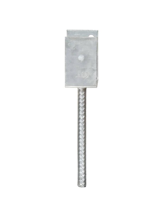 Plotové kotvy 6 ks stříbrné 12 x 6 x 30 cm pozinkovaná ocel