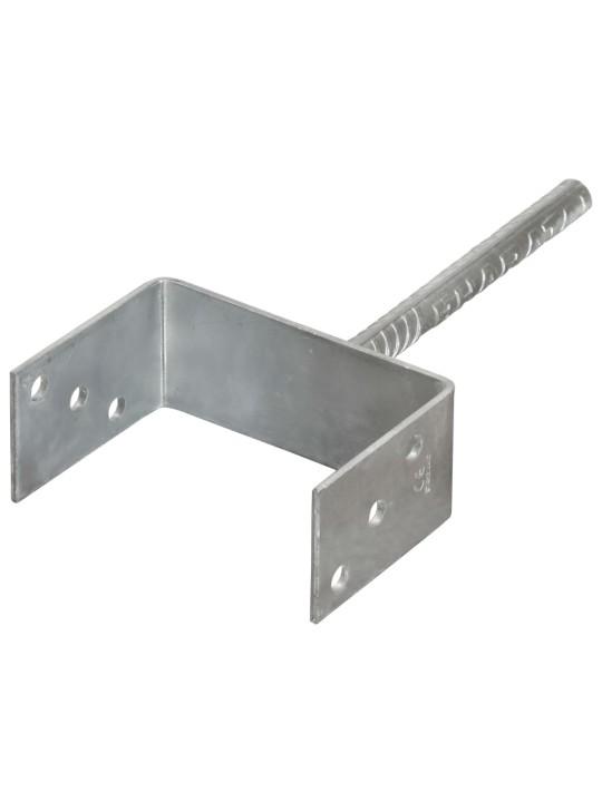 Plotové kotvy 6 ks stříbrné 14 x 6 x 30 cm pozinkovaná ocel
