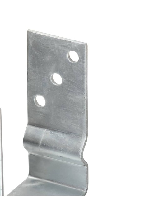 Plotové kotvy 6 ks stříbrné 9 x 6 x 15 cm pozinkovaná ocel