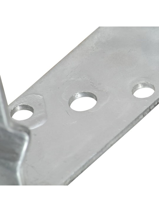 Plotové kotvy 6 ks stříbrné 9 x 6 x 15 cm pozinkovaná ocel