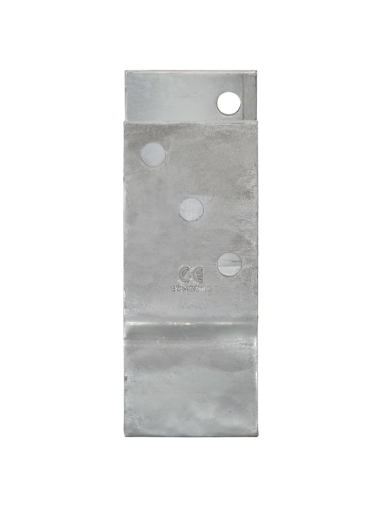 Plotové kotvy 12 ks stříbrné 12x6x15 cm pozinkovaná ocel