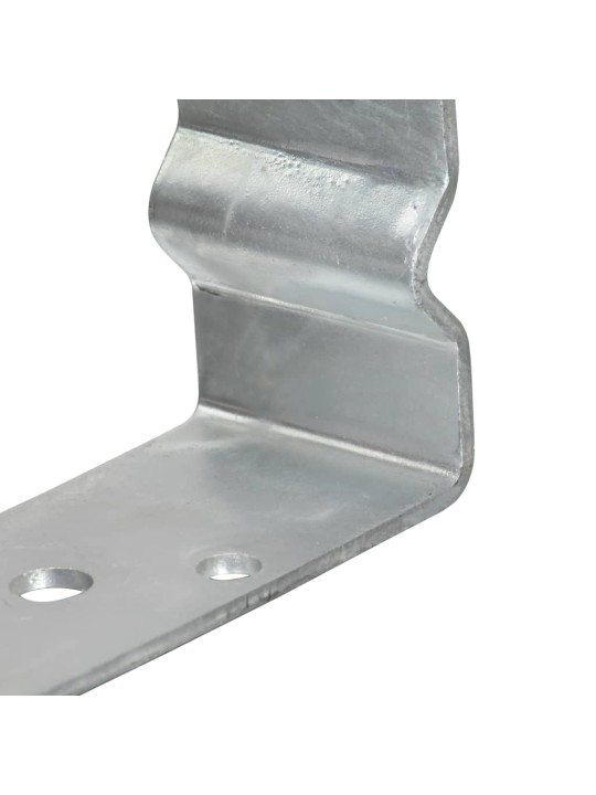 Plotové kotvy 12 ks stříbrné 12x6x15 cm pozinkovaná ocel