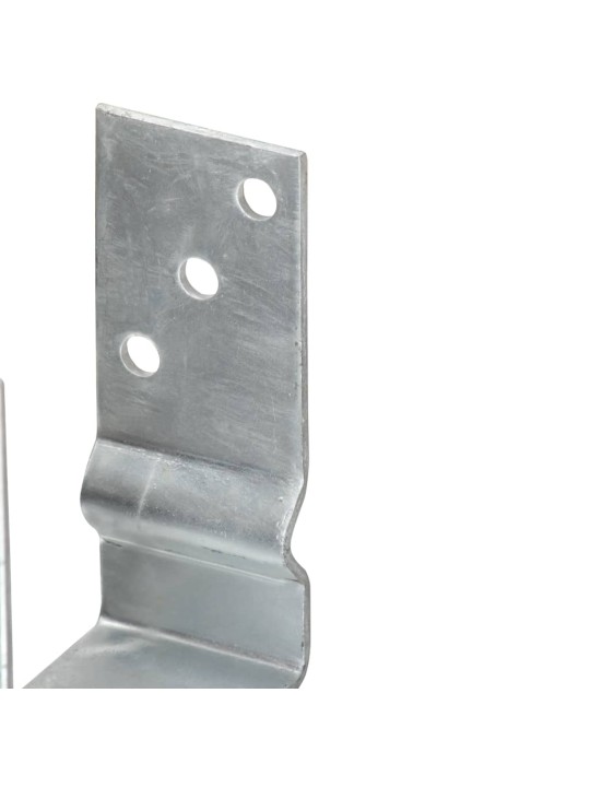 Plotové kotvy 12 ks stříbrné 12x6x15 cm pozinkovaná ocel