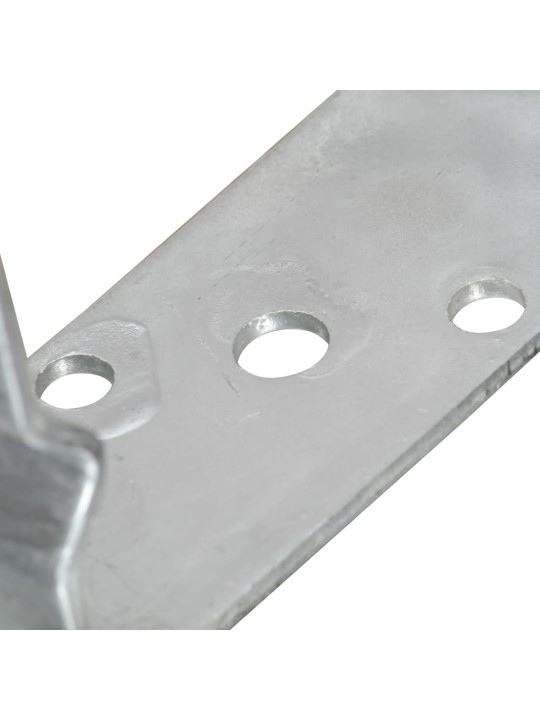 Plotové kotvy 12 ks stříbrné 12x6x15 cm pozinkovaná ocel