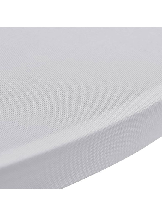 Návlek na koktejlový stůl Ø 80 cm bílý strečový 4 ks