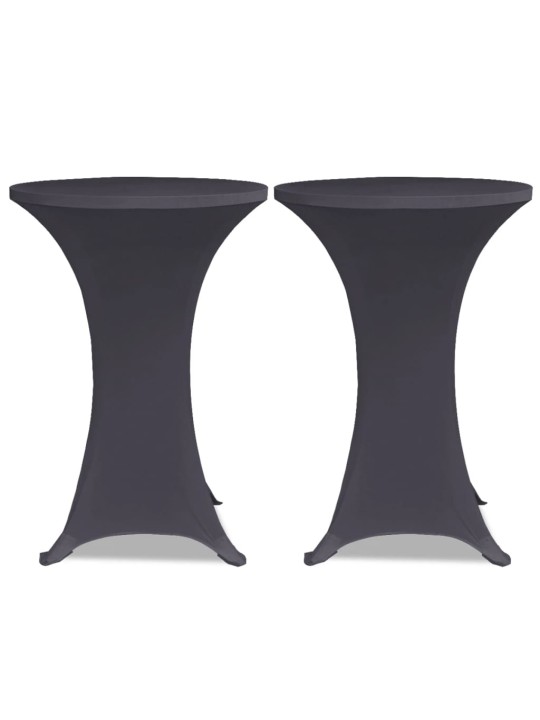 Strečový návlek na stůl 4 ks 60 cm antracitový