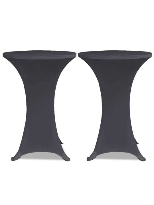 Strečový návlek na stůl 4 ks 60 cm antracitový