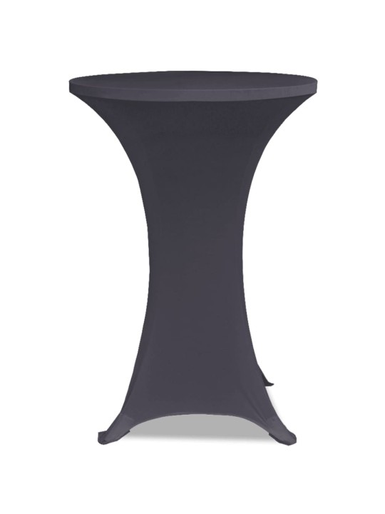 Strečový návlek na stůl 4 ks 60 cm antracitový