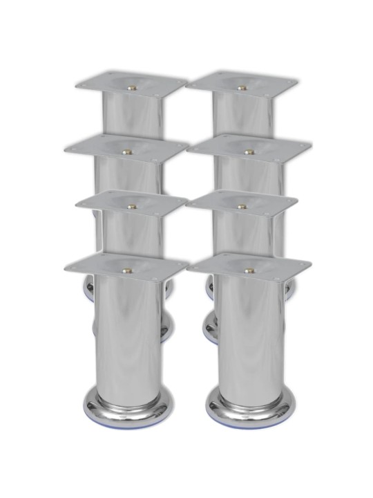 Kulaté nohy k pohovce 8 ks chrom 120 mm