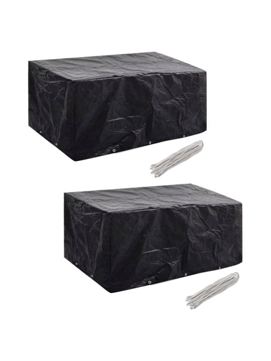 Plachty na zahradní nábytek 2 ks polyratan 10 oček 240 x 140 cm