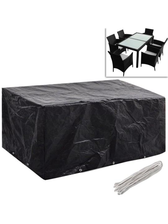 Plachty na zahradní nábytek 2 ks polyratan 10 oček 240 x 140 cm