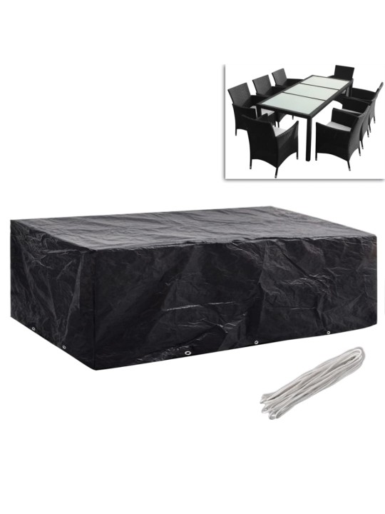 Plachty na zahradní nábytek 2 ks polyratan 10 oček 300 x 140 cm