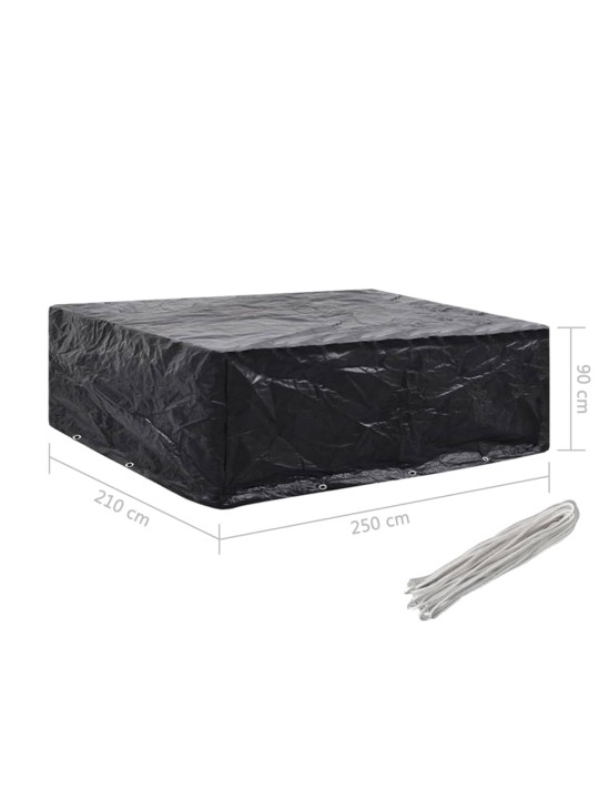 Plachty na zahradní nábytek 2 ks 8 oček 250 x 210 x 90 cm