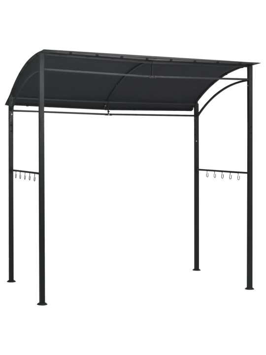 Grilovací altán 215 x 150 x 220 cm antracitový ocel