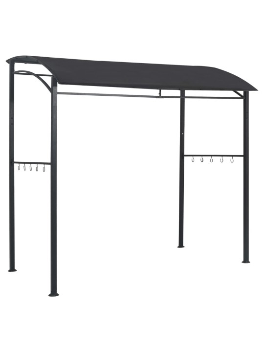 Grilovací altán 215 x 150 x 220 cm antracitový ocel