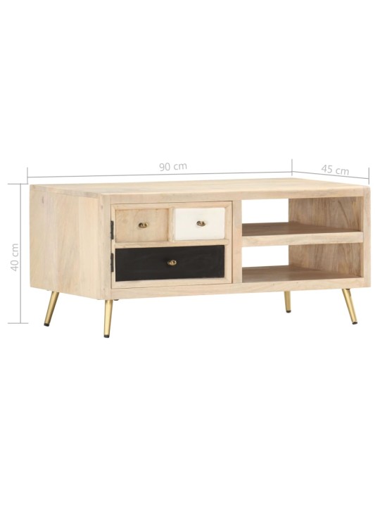 Konferenční stolek 90 x 45 x 40 cm masivní mangovníkové dřevo