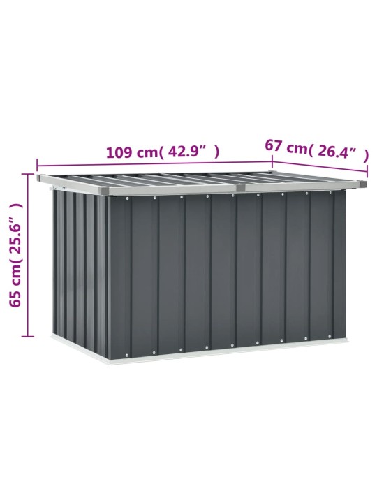 Zahradní úložný box šedý 109 x 67 x 65 cm